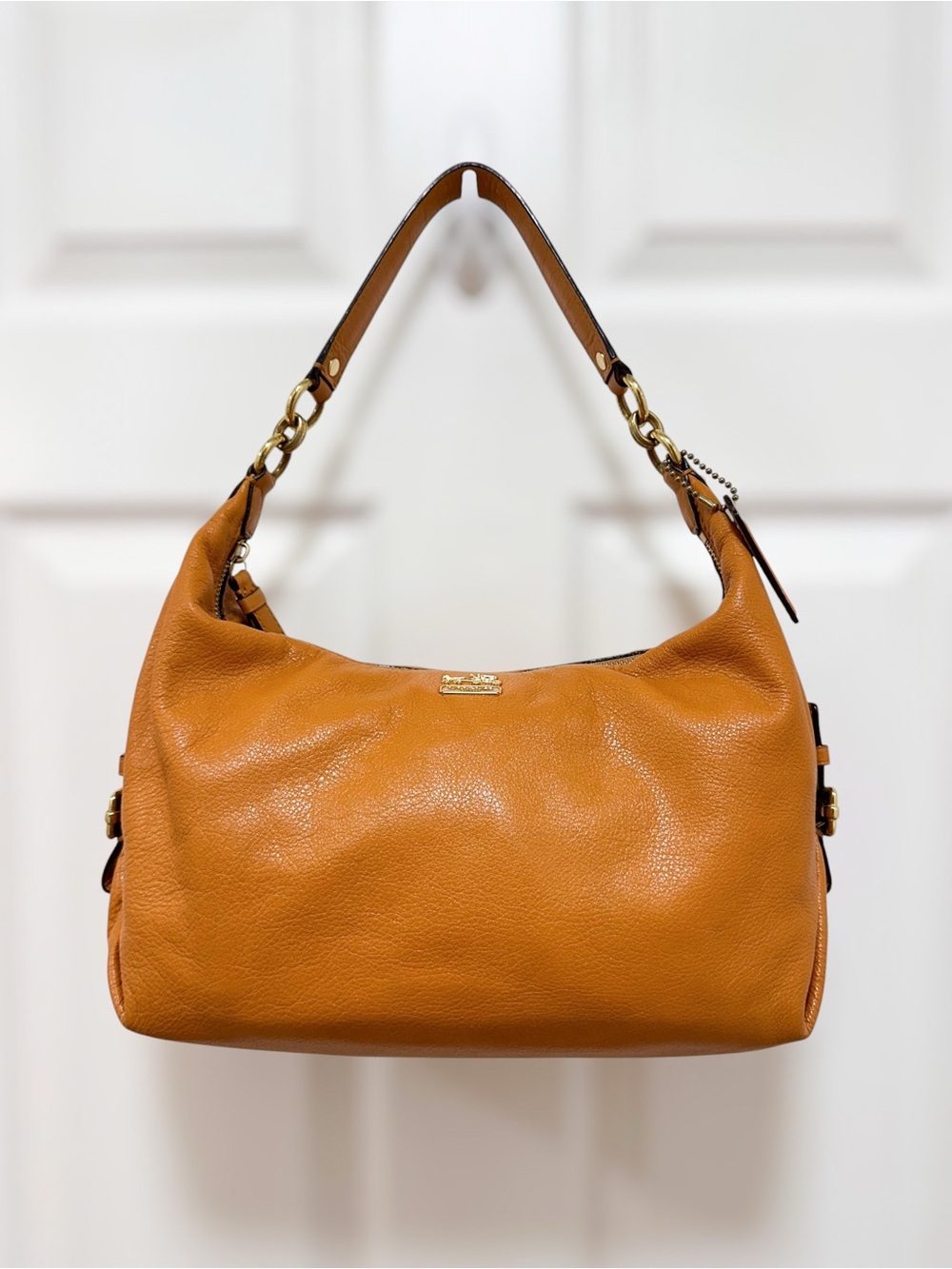 Coach Madison Hailey Hobo Bag Saffron Yellow Soft Leather Y2K F18683